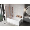 Mexen Mist paroi de douche 2 volets 120 x 150 cm, transparent, cuivre brossé - 8A9-120-011-65-00