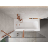 Mexen Mist paroi de douche à 2 volets 140 x 150 cm, transparent, cuivre brossé - 8A9-140-011-65-00