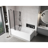 Mexen Mist paroi de baignoire à 2 volets 100 x 150 cm, transparent, noir - 8A9-100-011-70-00