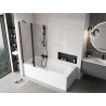 Mexen Mist paroi de douche à deux volets 110 x 150 cm, transparent, noir - 8A9-110-011-70-00