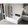 Mexen Mist paroi de douche à deux volets 110 x 150 cm, transparent, noir - 8A9-110-011-70-00