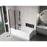 Mexen Mist pare-douche à 2 battants 120 x 150 cm, transparent, noir - 8A9-120-011-70-00