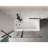 Mexen Mist paroi pour baignoire 2 volets 130 x 150 cm, transparent, noir - 8A9-130-011-70-00