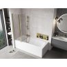 Mexen Mist L paroi de baignoire 2 battants 100 x 150 cm, transparent, doré - 8A9L-100-011-50-00