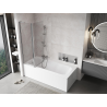 Mexen Mist L paroi de baignoire 2 volets 110 x 150 cm, transparent, chrome - 8A9L-110-011-01-00