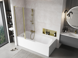 Mexen Mist L paroi de douche 2 volets 110 x 150 cm, transparent, doré - 8A9L-110-011-50-00