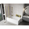 Mexen Mist L paroi de baignoire à 2 volets 100 x 150 cm, transparent, or brossé - 8A9L-100-011-55-00