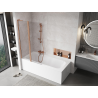 Mexen Mist L paroi de douche à 2 volets 100 x 150 cm, transparent, cuivre brossé - 8A9L-100-011-65-00
