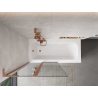 Mexen Mist L paroi de douche à 2 volets 100 x 150 cm, transparent, cuivre brossé - 8A9L-100-011-65-00