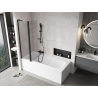 Mexen Mist L paroi de baignoire à 2 volets 100 x 150 cm, transparent, noir - 8A9L-100-011-70-00