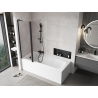 Mexen Mist L paroi de baignoire 2 volets 120 x 150 cm, transparent, noir - 8A9L-120-011-70-00
