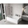 Mexen Mist paroi de baignoire à 2 volets gauche 120 x 150 cm, transparent, chromé - 8A9-120-002-01-00-L