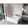 Mexen Mist pare-douche pliant à 2 volets gauche 130 x 150 cm, transparent, chromé - 8A9-130-002-01-00-L