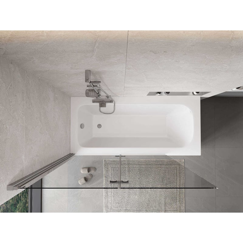Mexen Mist pare-douche pliant à 2 volets gauche 130 x 150 cm, transparent, chromé - 8A9-130-002-01-00-L