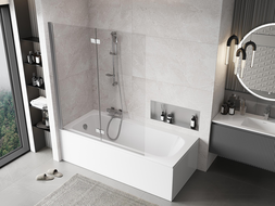 Mexen Mist paroi de douche à 2 battants gauche 140 x 150 cm, transparent, chrome - 8A9-140-002-01-00-L