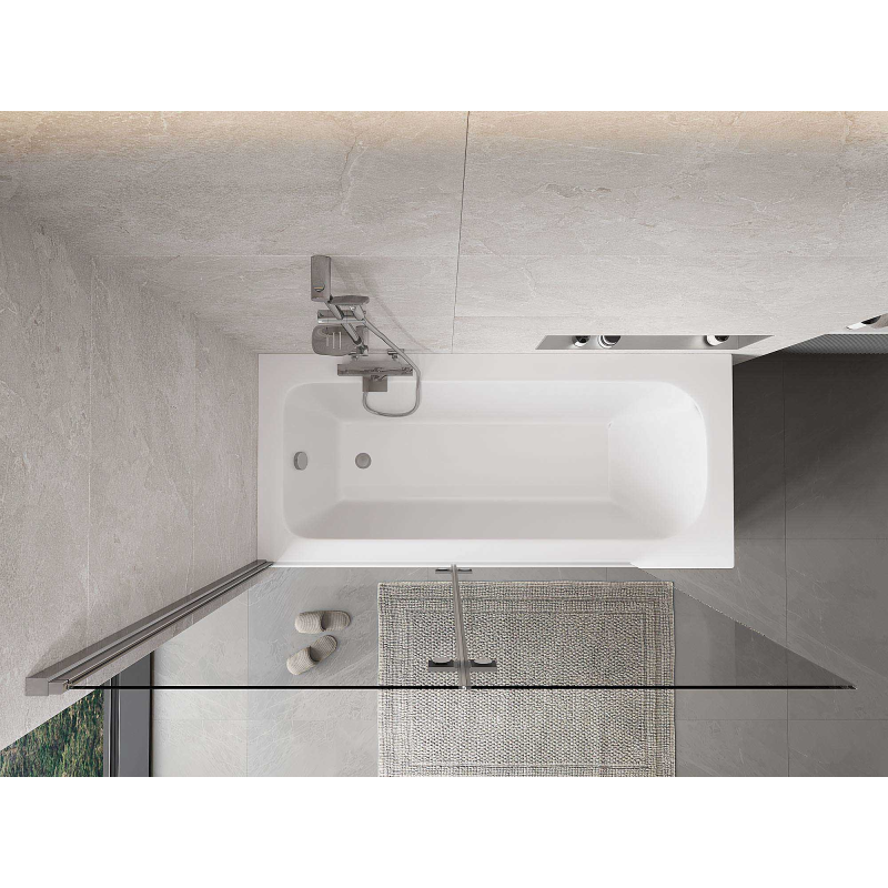 Mexen Mist paroi de douche à 2 battants gauche 140 x 150 cm, transparent, chrome - 8A9-140-002-01-00-L
