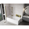 Mexen Mist paroi de baignoire à 2 volets gauche 140 x 150 cm, transparent, doré - 8A9-140-002-50-00-L