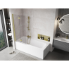 Mexen Mist pare-douche à 2 volets côté gauche 80 x 150 cm, transparent, or brossé - 8A9-080-002-55-00-L