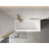 Mexen Mist pare-douche à 2 volets côté gauche 80 x 150 cm, transparent, or brossé - 8A9-080-002-55-00-L