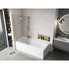 Mexen Mist pare-douche 2 volets gauche 100 x 150 cm, transparent, or brossé - 8A9-100-002-55-00-L