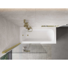 Mexen Mist pare-douche 2 volets gauche 100 x 150 cm, transparent, or brossé - 8A9-100-002-55-00-L