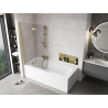 Mexen Mist paroi de douche à 2 volets gauche 110 x 150 cm, transparent, or brossé - 8A9-110-002-55-00-L
