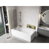 Mexen Mist pare-douche à deux volets gauche 130 x 150 cm, transparent, doré brossé - 8A9-130-002-55-00-L