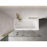 Mexen Mist pare-douche à deux volets gauche 130 x 150 cm, transparent, doré brossé - 8A9-130-002-55-00-L