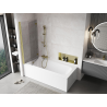 Mexen Mist paroi de baignoire 2 volets gauche 140 x 150 cm, transparent, doré brossé - 8A9-140-002-55-00-L