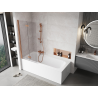 Mexen Mist paroi de douche 2 volets gauche 80 x 150 cm, transparent, cuivre brossé - 8A9-080-002-65-00-L