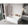 Mexen Mist paroi de douche 2 volets gauche 80 x 150 cm, transparent, cuivre brossé - 8A9-080-002-65-00-L