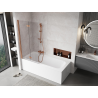 Mexen Mist pare-douche à 2 volets gauche 90 x 150 cm, transparent, cuivre brossé - 8A9-090-002-65-00-L