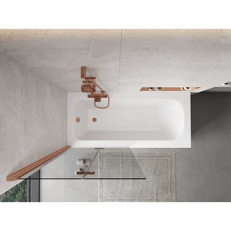 Mexen Mist pare-douche à 2 volets gauche 90 x 150 cm, transparent, cuivre brossé - 8A9-090-002-65-00-L