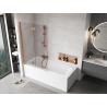 Mexen Mist paroi de douche 2 volets gauche 110 x 150 cm, transparent, cuivre brossé - 8A9-110-002-65-00-L
