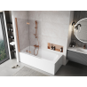 Mexen Mist paroi de baignoire à 2 panneaux, côté gauche 120 x 150 cm, transparent, cuivre brossé - 8A9-120-002-65-00-L