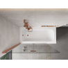 Mexen Mist paroi de douche à 2 volets gauche 130 x 150 cm, transparent, cuivre brossé - 8A9-130-002-65-00-L