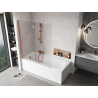 Mexen Mist paroi de douche 2 volets gauche 140 x 150 cm, transparent, cuivre brossé - 8A9-140-002-65-00-L