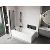Mexen Mist paroi de baignoire à 2 volets gauche 80 x 150 cm, transparent, noir - 8A9-080-002-70-00-L