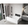 Mexen Mist paroi de douche 2 volets gauche 110 x 150 cm, transparent, noir - 8A9-110-002-70-00-L