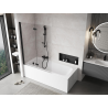 Mexen Mist paroi de douche pliable à 2 volets côté gauche 120 x 150 cm, transparent, noir - 8A9-120-002-70-00-L