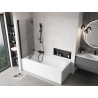 Mexen Mist paroi de douche à 2 panneaux gauche 130 x 150 cm, transparent, noir - 8A9-130-002-70-00-L