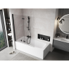 Mexen Mist paroi de douche à 2 panneaux gauche 130 x 150 cm, transparent, noir - 8A9-130-002-70-00-L