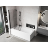 Mexen Mist paroi de baignoire à 2 volets gauche 140 x 150 cm, transparent, noir - 8A9-140-002-70-00-L