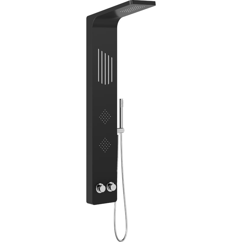 Mexen Navas panneau de douche, noir - 7627-02-70