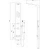 Mexen Navas panneau de douche, noir - 7627-02-70