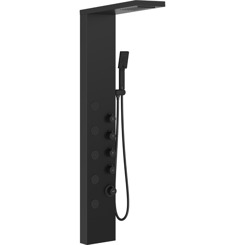 Mexen Lando panneau de douche, noir - 7611-04-70