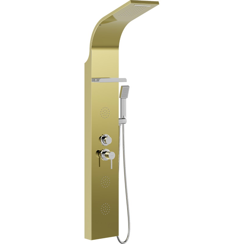 Mexen Borg panneau de douche, doré - 7615-03-50