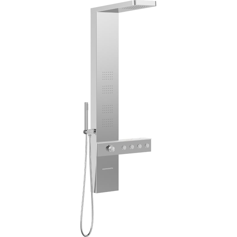 Mexen Natan panneau de douche avec bec, chrome - 7626-04-00