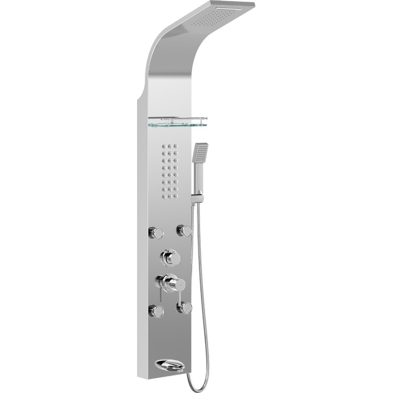 Mexen Adrox panneau de douche avec bec, chrome - 7613-04-00