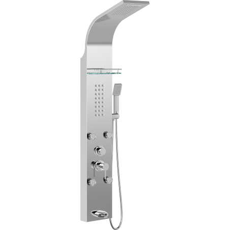 Mexen Adrox panneau de douche avec bec, chrome - 7613-04-00